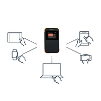 Point d'accès Wi-Fi mobile Solis 5G de SIMO avec données à vie - Noir/Orange