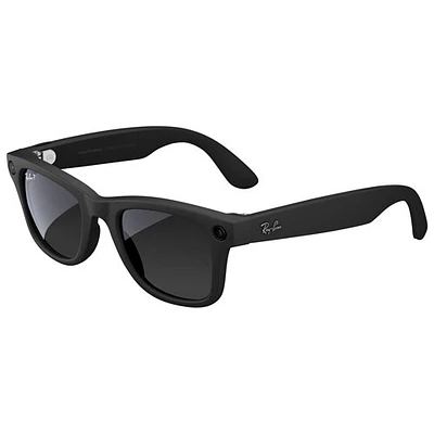 Lunettes Wayfarer Ray-Ban | Meta avec IA, photo, vidéo, audio et messagerie - Noir mat/Graphite dégradé polarisé - Grand
