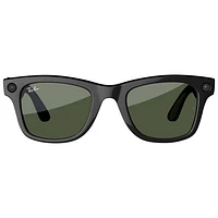 Ray-Ban | Meta Wayfarer Glasses with AI, Photo, Video, Audio & Messaging - Shiny Black/G-15 Green
