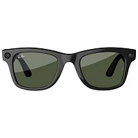 Ray-Ban | Meta Wayfarer Glasses with AI, Photo, Video, Audio & Messaging - Shiny Black/G-15 Green