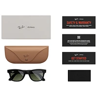 Ray-Ban | Meta Wayfarer Glasses with AI, Photo, Video, Audio & Messaging - Shiny Black/G-15 Green