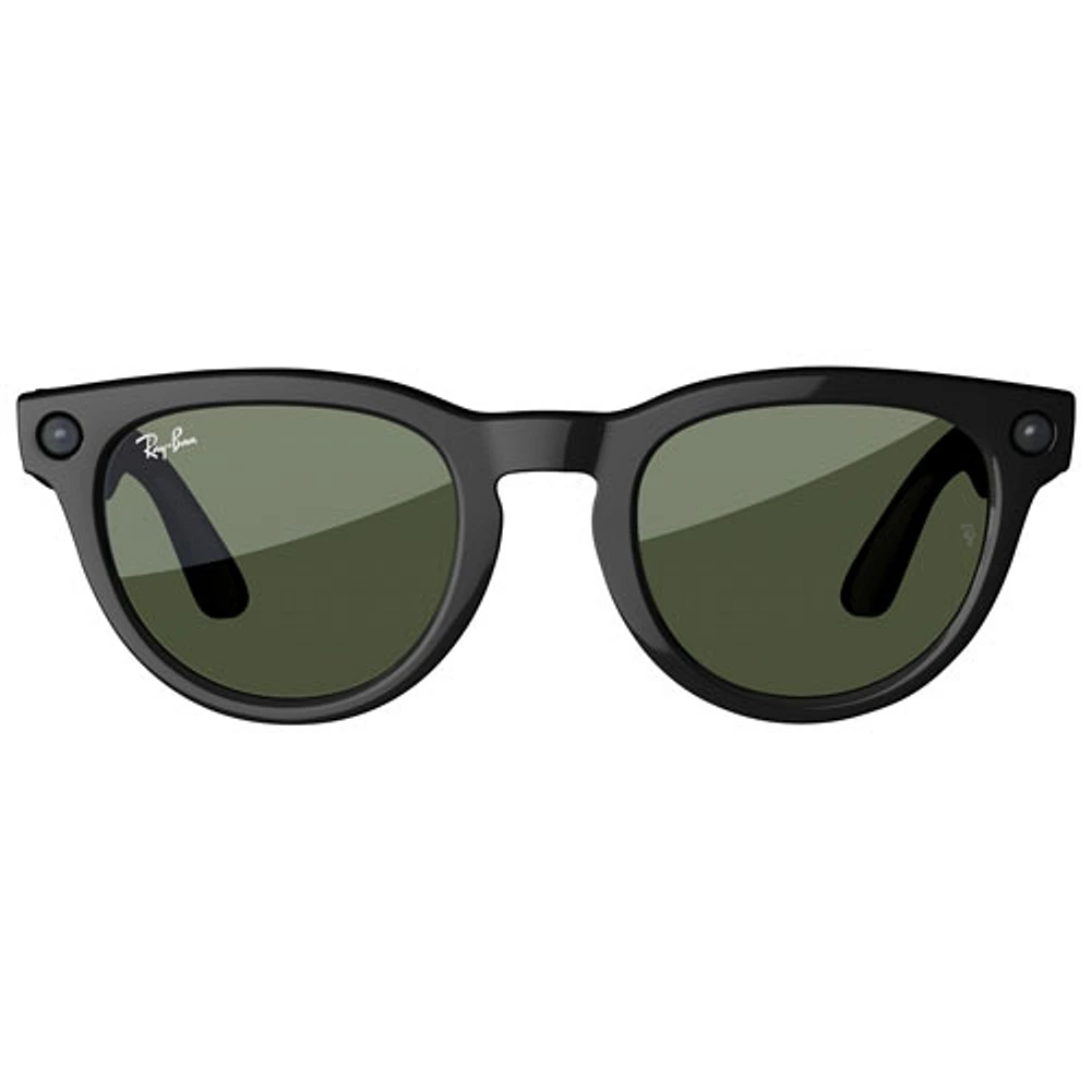 Lunettes Headliner Ray-Ban | Meta avec IA, photo, vidéo, audio et messagerie - Noir brillant/Vert G-15