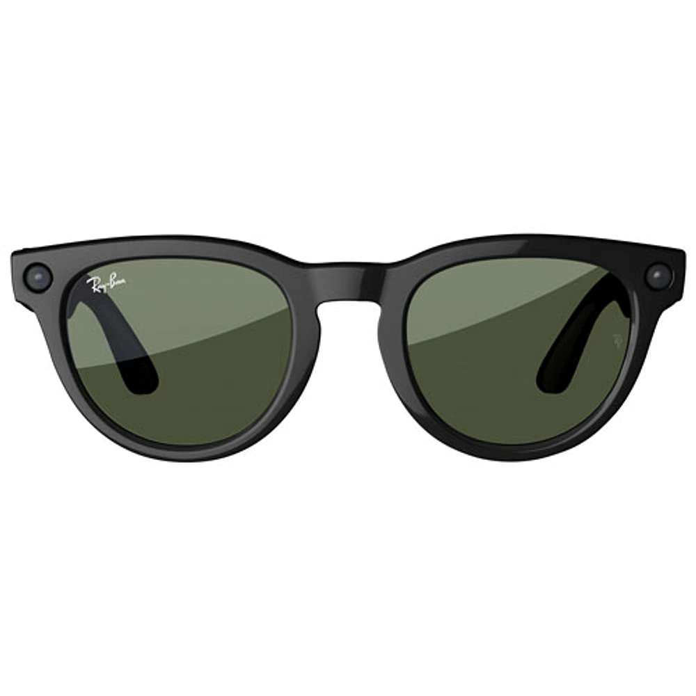 Lunettes Headliner Ray-Ban | Meta avec IA, photo, vidéo, audio et messagerie - Noir brillant/Vert G-15