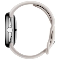 Montre Pixel Watch 2 (GPS) de Google avec boîtier en aluminium argenté de 40 mm et bracelet sport porcelaine