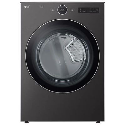 Boîte ouverte - Sécheuse électrique à vapeur de 7,4 pi³ de LG (DLEX6700B) - Acier noir