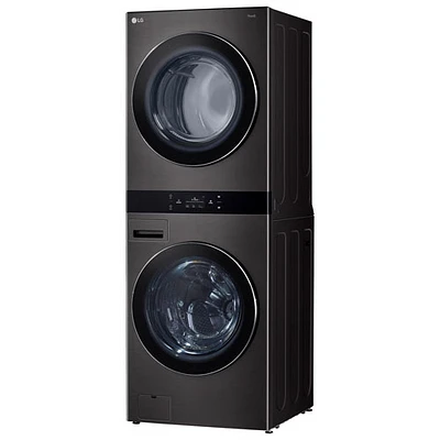 LG WashTower 5.8 Cu. Ft. Electric Washer & 7.4 Cu. Ft. Dryer Combo (WKEX300HBA) - Black Stainless