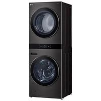 LG WashTower 5.8 Cu. Ft. Electric Washer & 7.4 Cu. Ft. Dryer Combo (WKEX300HBA) - Black Stainless