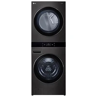 LG WashTower 5.8 Cu. Ft. Electric Washer & 7.4 Cu. Ft. Dryer Combo (WKEX300HBA) - Black Stainless