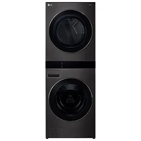 LG WashTower 5.8 Cu. Ft. Electric Washer & 7.4 Cu. Ft. Dryer Combo (WKEX300HBA) - Black Stainless