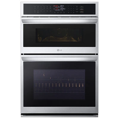 LG 30" Fan Convection Electric Combination Wall Oven (WCEP6423F) - Smudge Resistant Stainless Steel