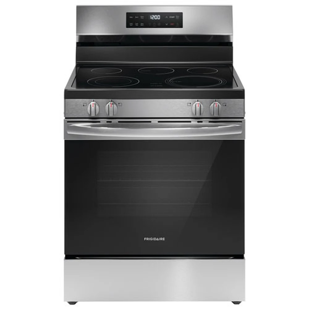 Cuisinière électrique autonome à 5 éléments de 5,3 pi³ 30 po de Frigidaire (FCRE306CAS) - Inox