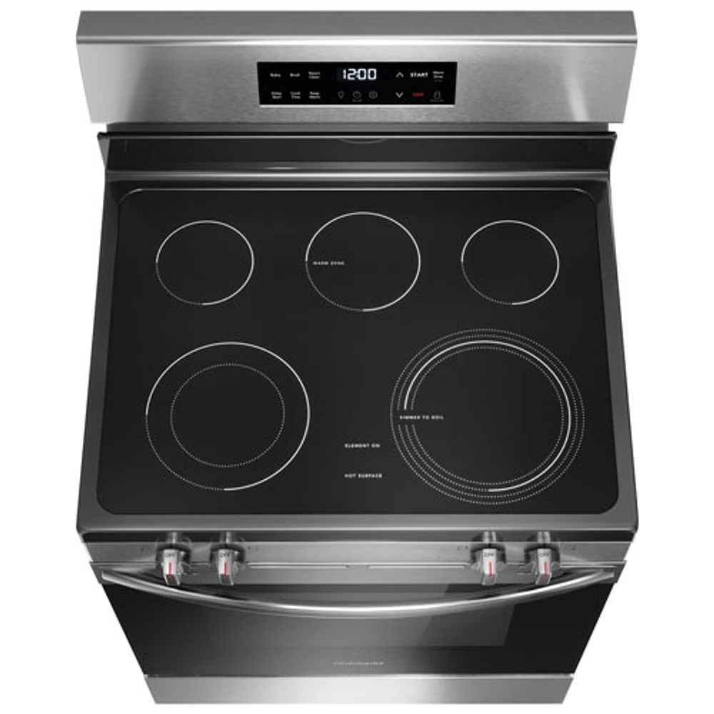 Cuisinière électrique autonome à 5 éléments de 5,3 pi³ 30 po de Frigidaire (FCRE306CAS) - Inox