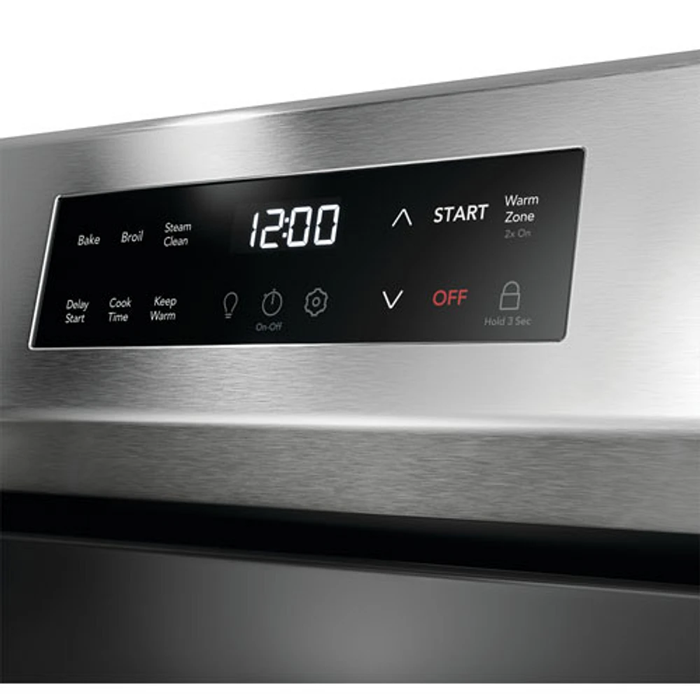 Cuisinière électrique autonome à 5 éléments de 5,3 pi³ 30 po de Frigidaire (FCRE306CAS) - Inox