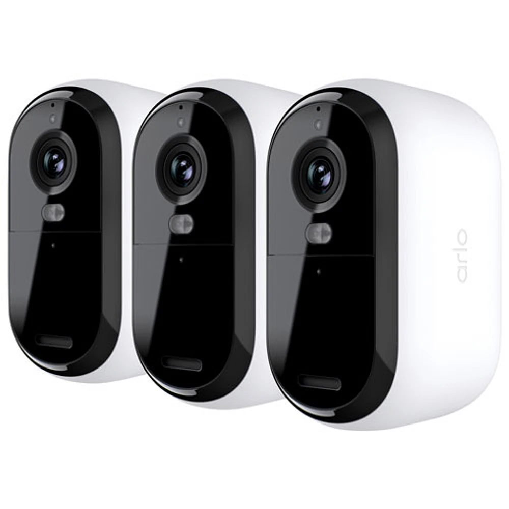 Caméra de surveillance d'intérieur/d'extérieur sans fil HD Essential XL (2e génération) d'Arlo - Ensemble de 3 - Blanc - Exclusivité de Best Buy