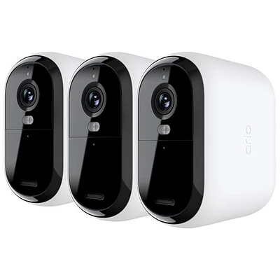 Arlo Essential XL Wire-Free Indoor/Outdoor 2K Security Camera (2nd Generation) - 3 Pack - White