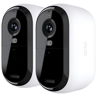 Arlo Essential Wire-Free Indoor/Outdoor 2K Security Camera (2nd Generation) - 2 Pack - White