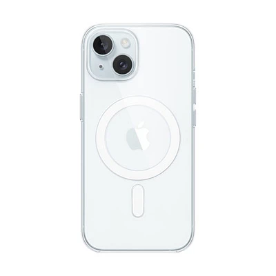 Apple Fitted Hard Shell Case with MagSafe for iPhone 15 - Clear