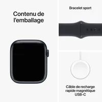 Apple Watch Series 9 (GPS + Cellular) 45mm Midnight Aluminium Case with Midnight Sport Band