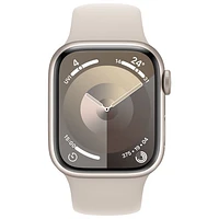 Apple Watch Series 9 (GPS) avec boîtier de 41 mm en aluminium comète et bracelet sport comète - Petit/Moyen 130-180 mm