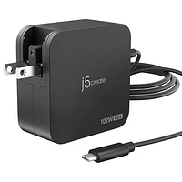 Chargeur mural à 2 ports USB-C PD de 102 W de j5create (JUP25102) - Noir