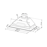 Hotte de dessous d'armoire de 28 po de Smeg (universel) - Acier inoxydable