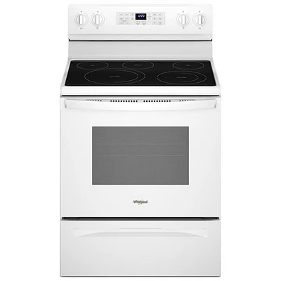 Open Box - Whirlpool 30" 5.3 Cu Ft Fan Convection Freestanding Electric Air Fry Range (YWFE550S0LW) -White -Perfect Condition