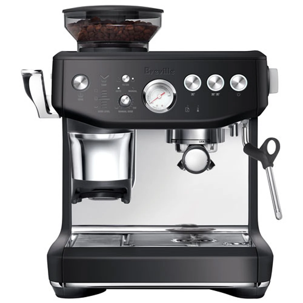 Machine à espresso Barista Express Impress de Breville avec mousseur et moulin à café - Truffe noire