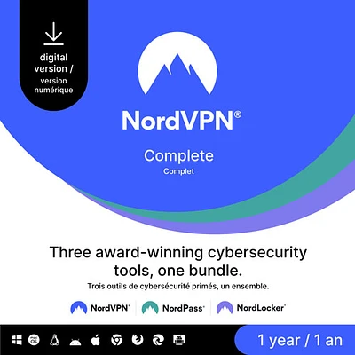 NordVPN Complete (PC/Mac) - 10 Devices - 1 Year - Digital Download