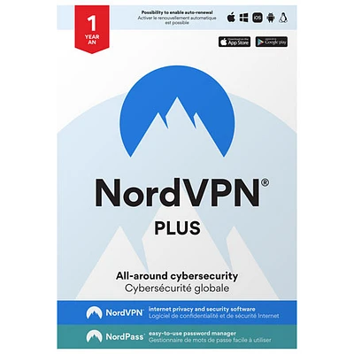 NordVPN Plus (PC/Mac) - 10 appareils - 1 an