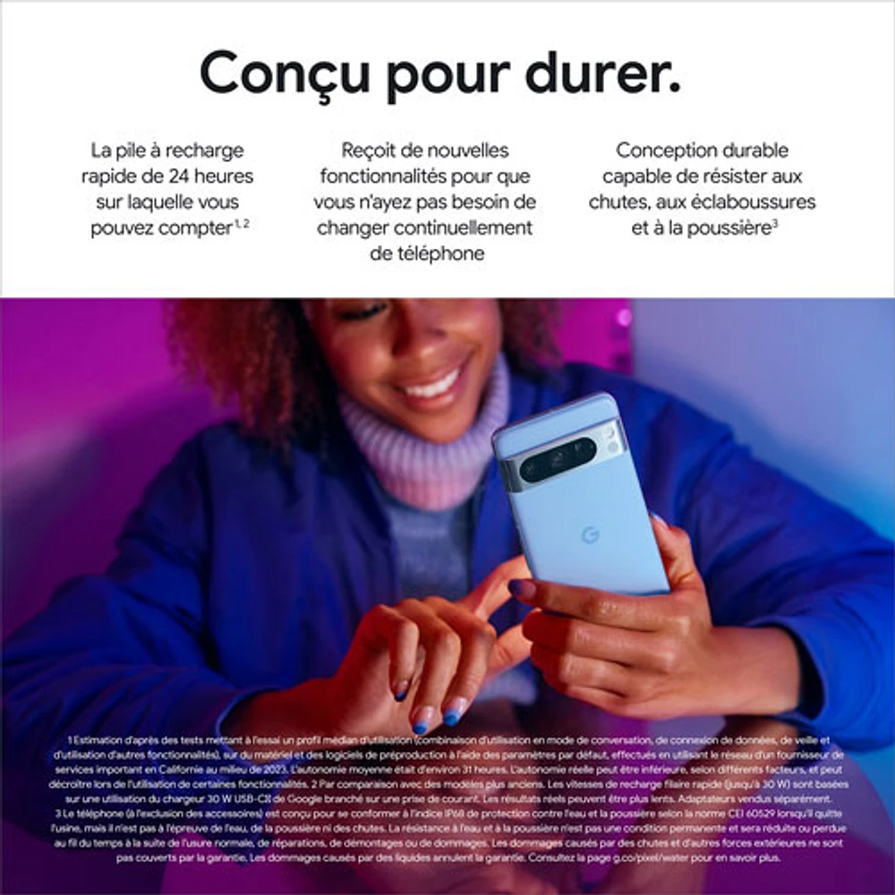 Pixel 8 Pro de 128 Go de Google avec Koodo - Baie - Forfait Balance sélectionné