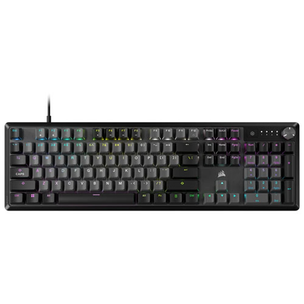 Clavier de jeu mécanique rétroéclairé à touches mécaniques linéaires Red K70 CORE de Corsair - Gris - Exclusivité Best Buy
