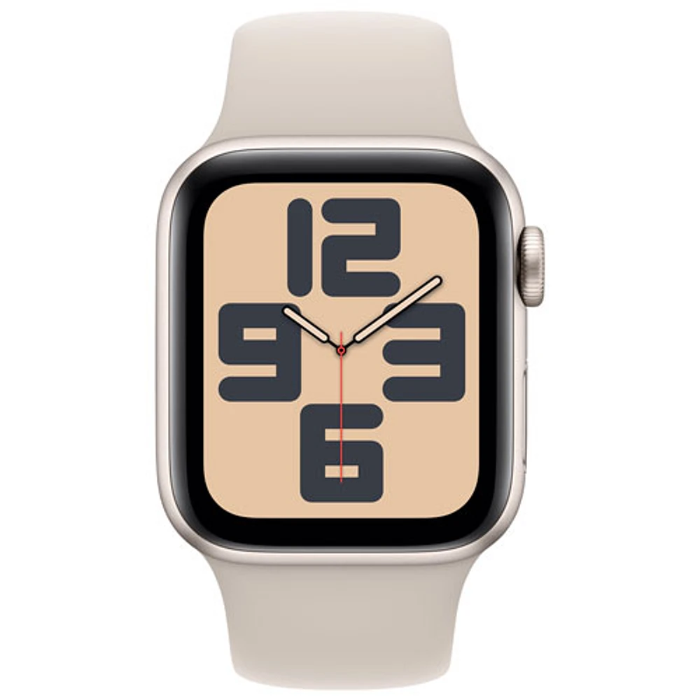 TELUS Apple Watch SE (GPS + Cellular) 40mm Starlight Aluminum Case w/Starlight Sport Band