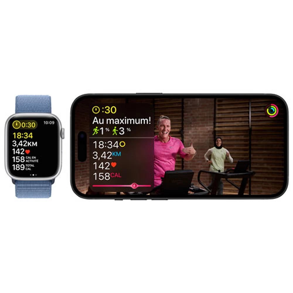 TELUS Apple Watch SE (GPS + Cellular) 40mm Starlight Aluminum Case w/Starlight Sport Band