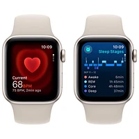 TELUS Apple Watch SE (GPS + Cellular) 40mm Starlight Aluminum Case w/Starlight Sport Band