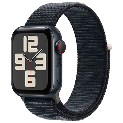 Apple Watch SE (GPS + Cellular) avec boîtier de mm en aluminium minuit et bracelet sport minuit par Rogers