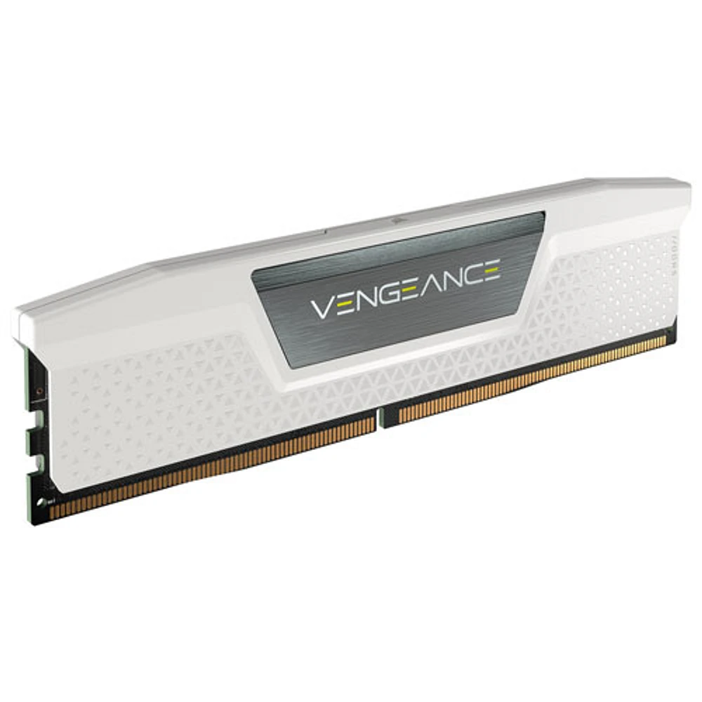Mémoire DDR5 32 Go (2 x 16 Go) 6000 MHz Vengeance de Corsair pour PC (CMK32GX5M2E6000C36W) - Blanc