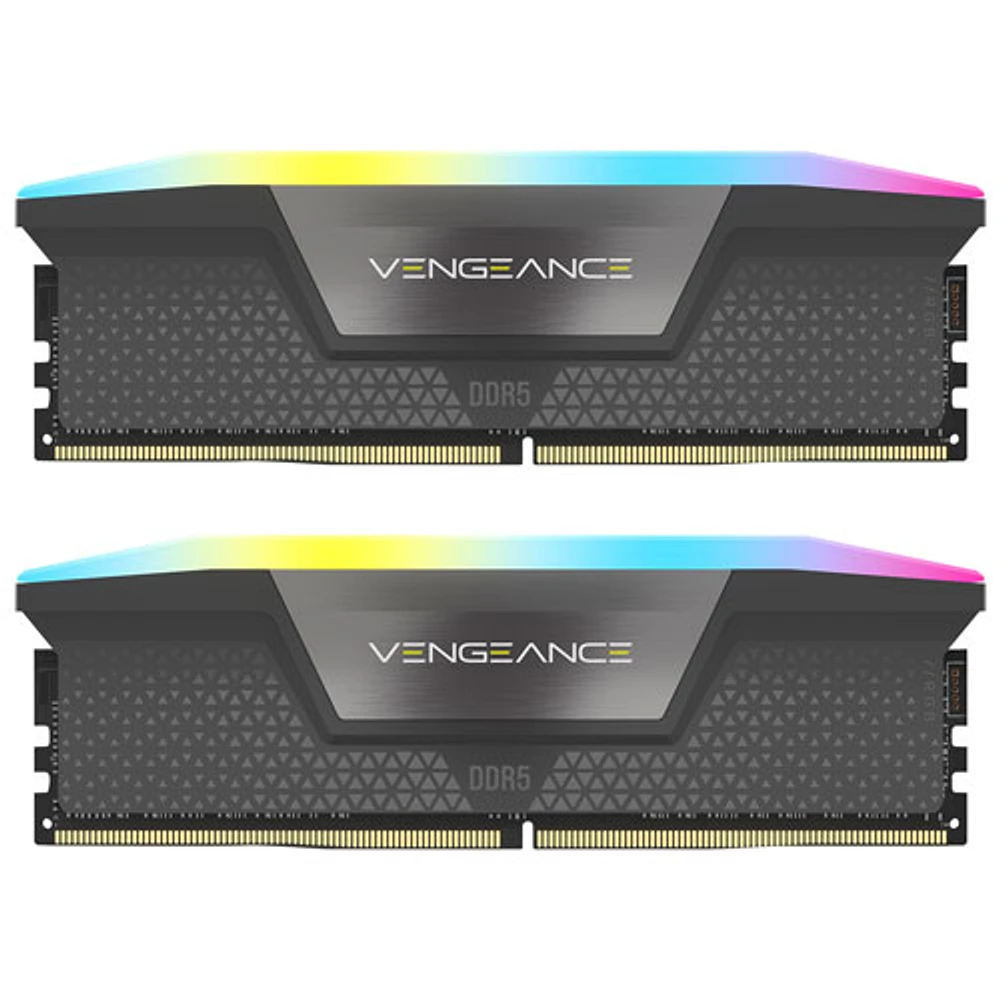 Mémoire d'ordinateur de bureau DDR5 5600 MHz 32 Go (2 x 16 Go) Vengeance de Corsair pour carte mère d'AMD (CMH32GX5M2B5600Z40)