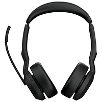 Jabra Evolve2 55 On-Ear Noise Cancelling Bluetooth Headphones - Black