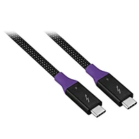 Insignia 1m (3.3 ft.) Braided Thunderbolt 4 USB-C to USB-C Cable (NS-PC3T433B23-C) - Black