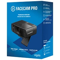 Elgato - Facecam Pro, True 4K60 Ultra HD Webcam SONY Starvis Sensor for Video Conferencing, Gaming and Streaming - Black