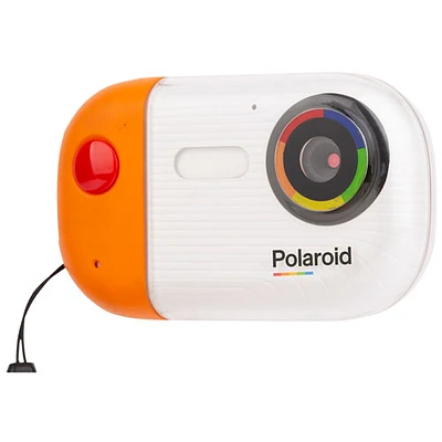 Appareil photo étanche de 18 Mpx IE50 de Polaroid - Blanc/Orange - Exclusivité de Best Buy
