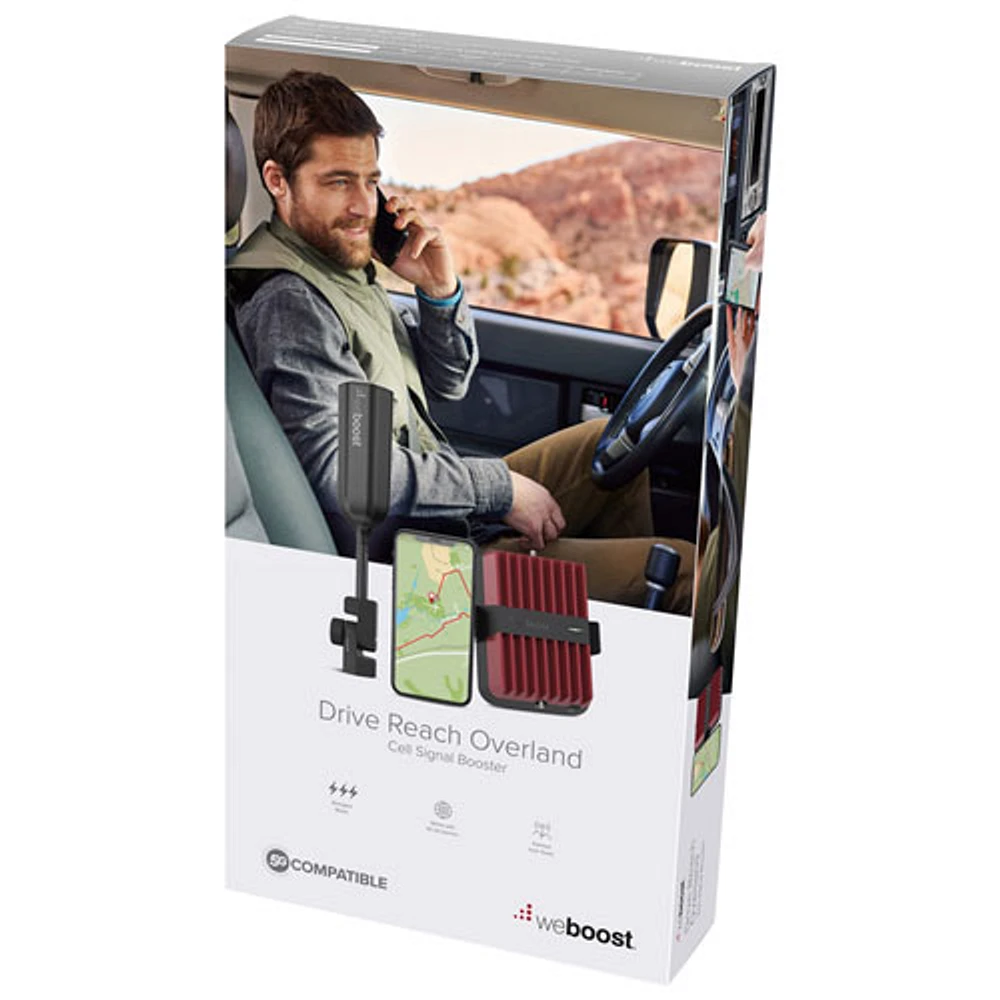 Trousse d'amplification de signal cellulaire pour véhicule DriveReach de weBoost (652061) - Noir/Rouge