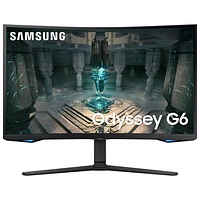 Moniteur de jeu FreeSync DEL incurvé VA QHD 240 Hz 32 po Odyssey G6 de Samsung avec temps de réponse 1 ms gris à gris (LS32BG652ENXGO) - Noir