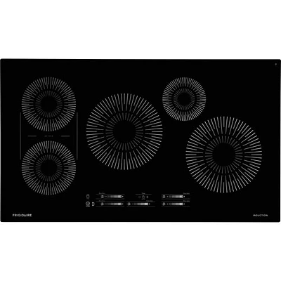 Boîte ouverte - Surface de cuisson à induction à 5 éléments 36 po de Frigidaire (FCCI3627AB) - Noir - Parfait état