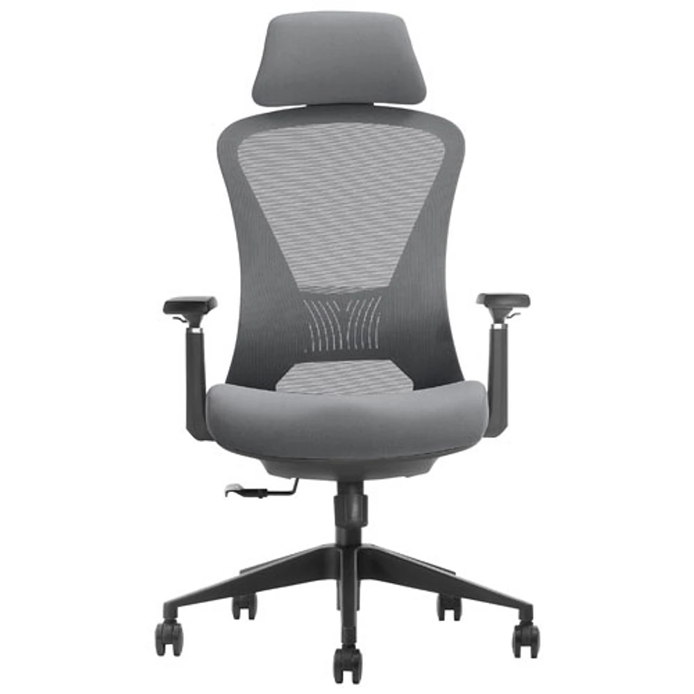 Fauteuil de bureau ergonomique en filet à dossier haut Premier de Kopplen - Gris