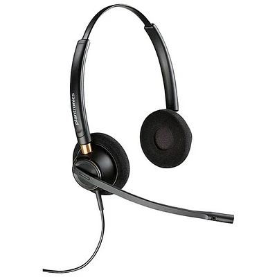 Hp Poly EncorePro 520 On-Ear Noise Cancelling Wired Headset - Black
