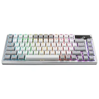 ASUS ROG Azoth Wireless NX Snow Mechanical with OLED Display Custom Gaming Keyboard - Moonlight White - Only at Best Buy