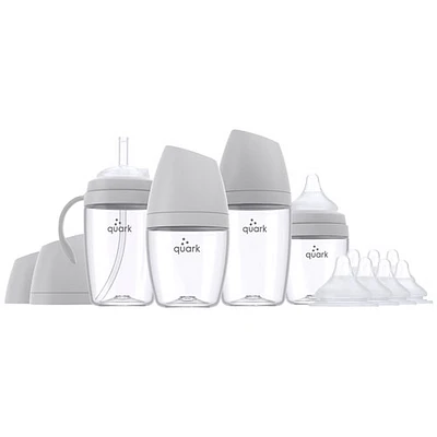 Quark BuubiBottle Hybrid Feeding Bottle Bundle - Grey