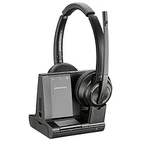 HP Poly Savi 8220 On-Ear Noise Cancelling True Wireless Headset - Black