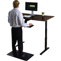 Bureau assis/debout électrique à hauteur ajustable de 60 po Rise Up d'Uncaged Ergonomics - Noir